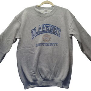 Gildan Mens Sweatshirt Gray Size Medium Cotton Blend Blakeney University